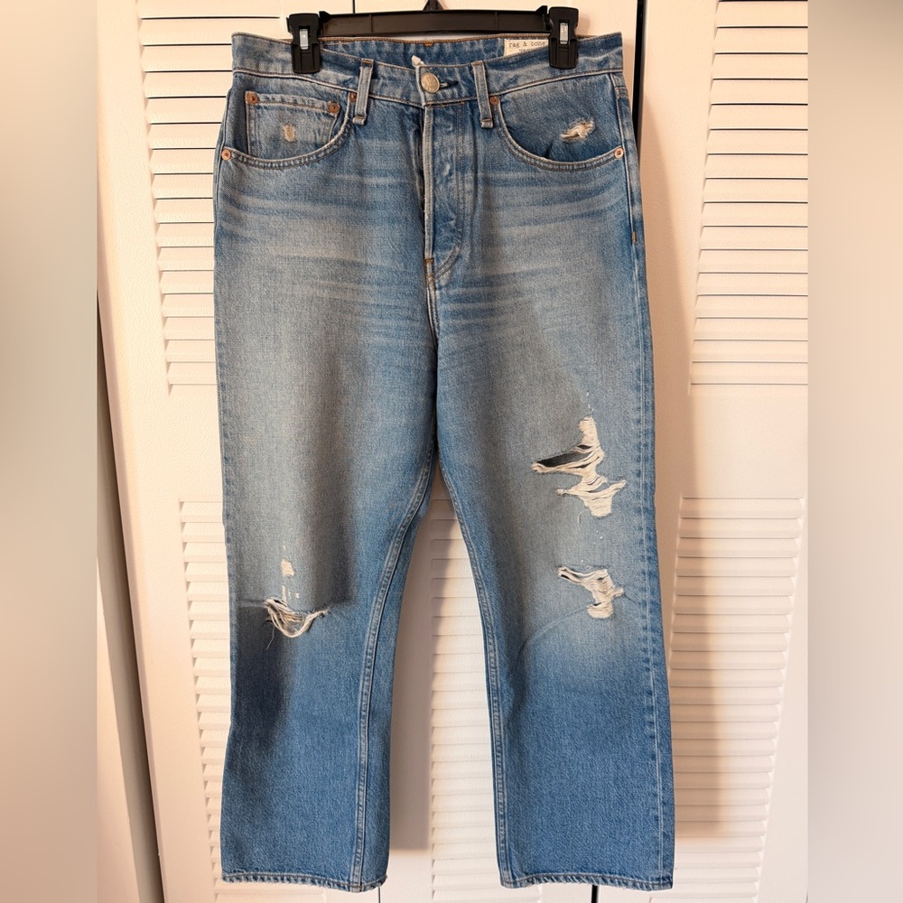 RAG & BONE Maya High Rise Ankle Straight Jeans